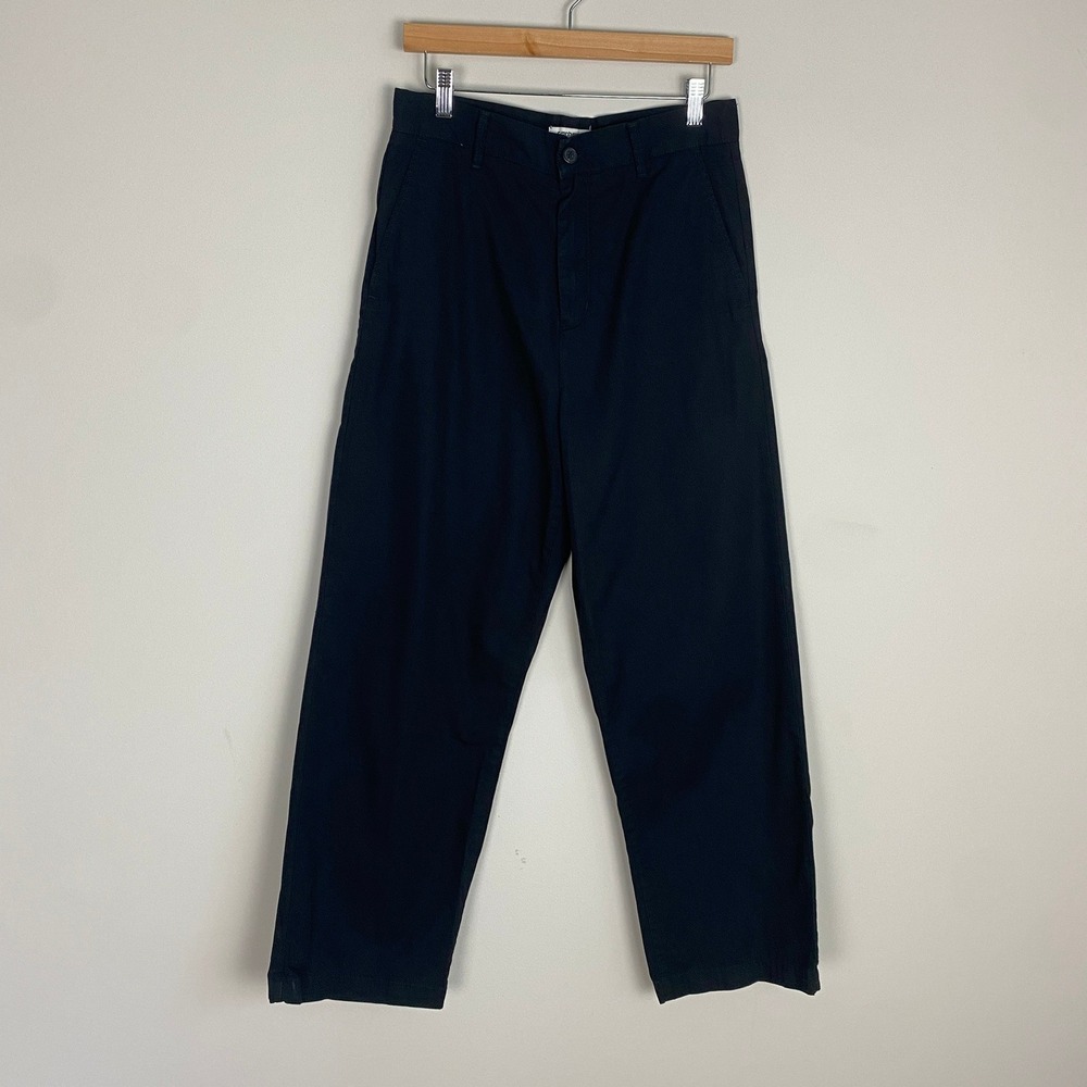 Carhartt WIP Cardony Pants Womens 28 Black High Waist Relaxed Straight Leg